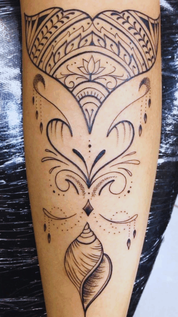 tatuagem em pontilhismo