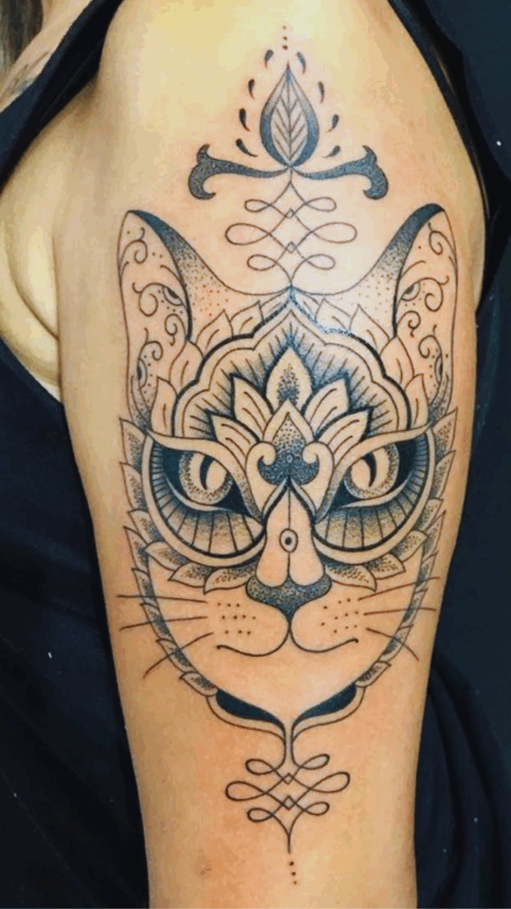 tatuagem em pontilhismo